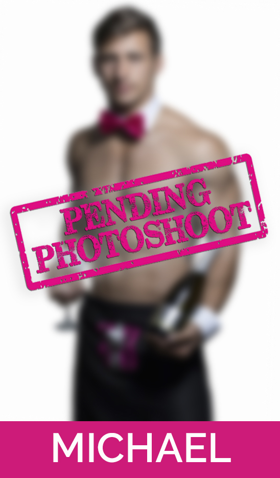 Topless waiter, photoshoot pending